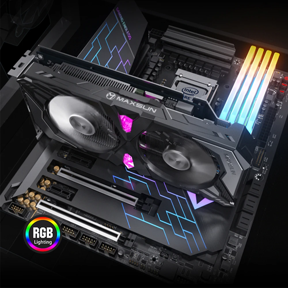Видеокарта MAXSUN rtx 2060 6G GDDR6 192bit NVIDIA Turing TU106 HDMI + DP DVI 1365MHz 14000MHz RTX2060 12nm игровая
