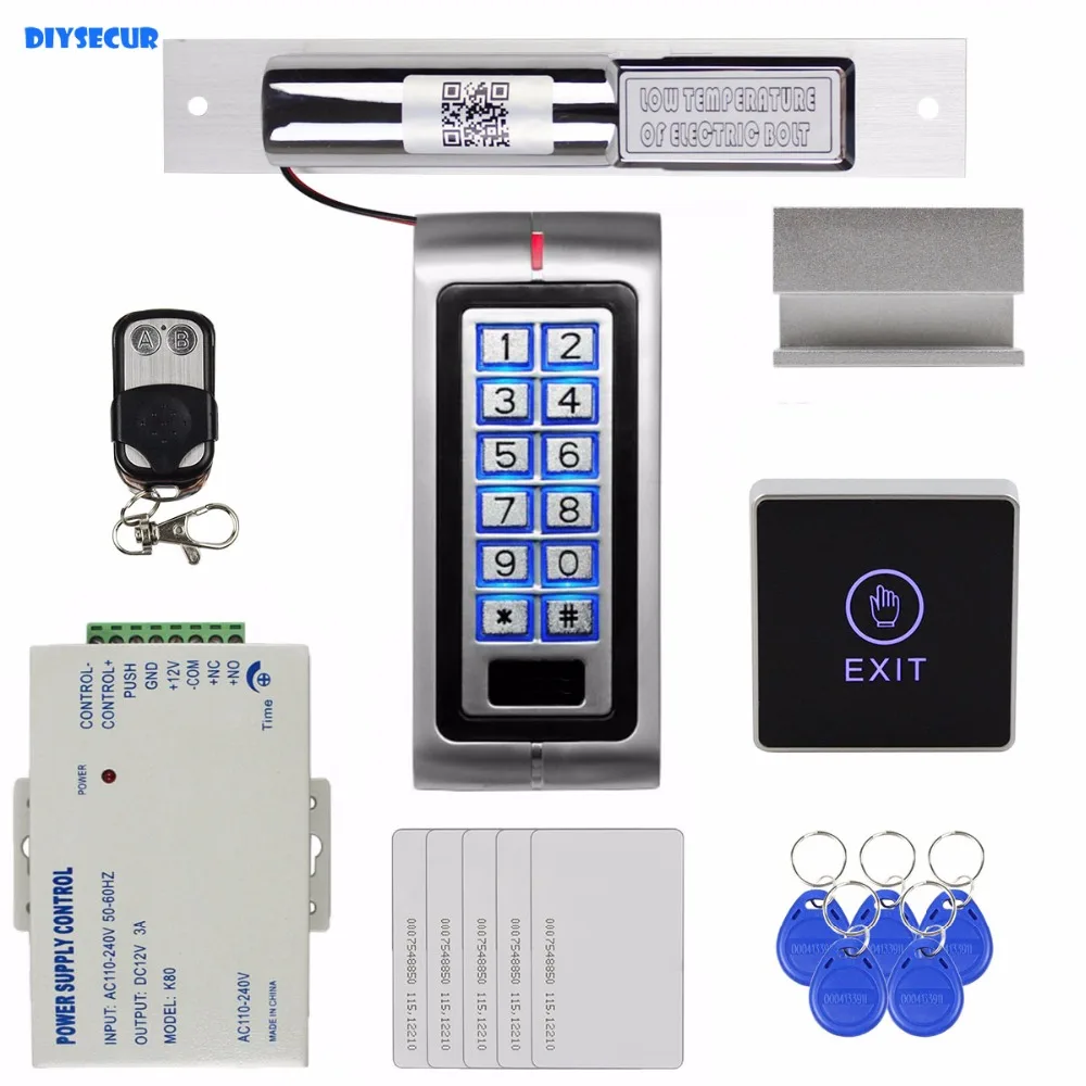 Система контроля доступа с металлической клавиатурой DIYSECUR 125 кГц RFID +