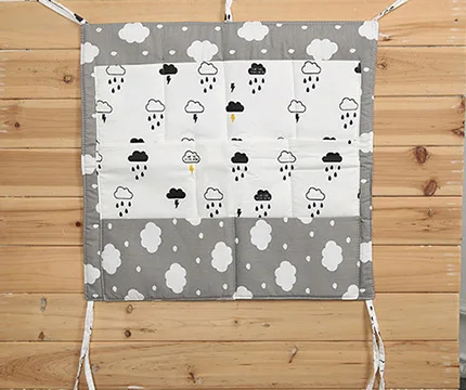 Rain Детская кроватка кровать подвесная сумка для хранения кроватки Органайзер игрушка подгузник с карманом для кроватки постельные принадлежности набор дешевые кроватки постельные аксессуары - Цвет: Rain