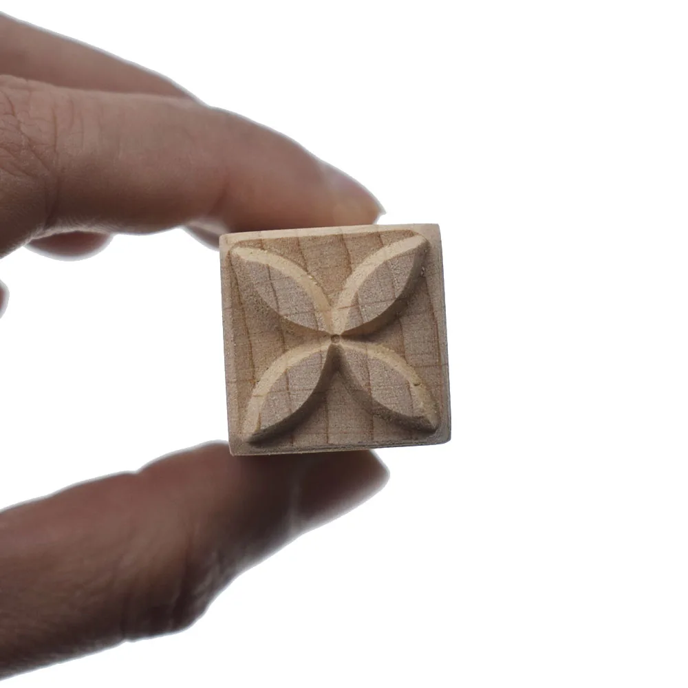 Ручной резной деревянный штамп для печати DIY глиняная керамика печать 4 лепестков