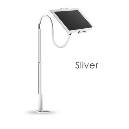 100cm sliver Кронштейн держатель 100 см регулируемая подставка держатель для телефона для кровати 4,0 до 10,6 дюймов крепление для iPad планшета ПК держатель для мобильного телефона - Цвет: 100cm sliver
