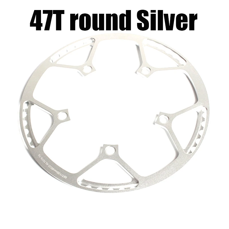 47T round Silver Litepro Сверхлегкий 130 BCD 45T 47T 53T 56T 58T A7075 из сплава BMX, складывающаяся велосипедная звездочка, велосипедная коленчатая цепь, зуб - Цвет: 47T round Silver