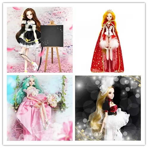 1/6 BJD SD парик для кукол макияжа 14 суставов средства ухода за кожей Reborn красивая