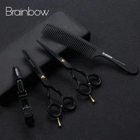 brainbow 5 5 professional black japan hair scissors cutting thinning hairdressing barber scissors salon haircut styling tools