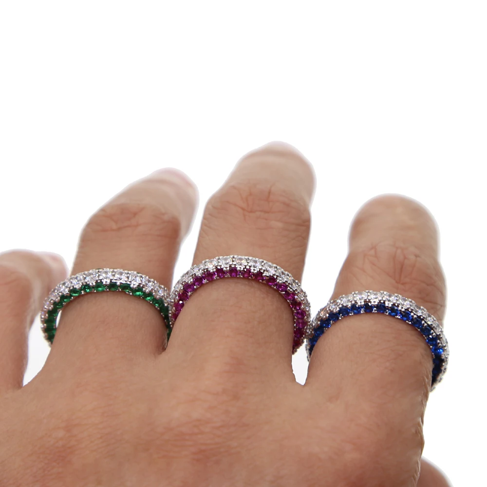 Красно-зеленая стая Женская Полная лента с фианитами 2023 изящная Модная