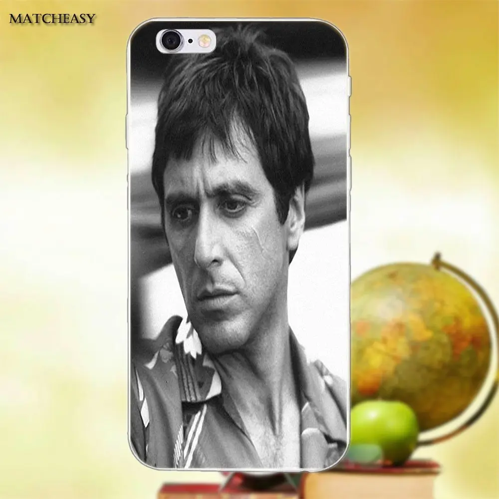 Tony Монтана Scarface для Apple iPhone X XS Max XR 4 4S 5 5C SE 6 6S 7 8 Plus мягкий силиконовый прозрачный