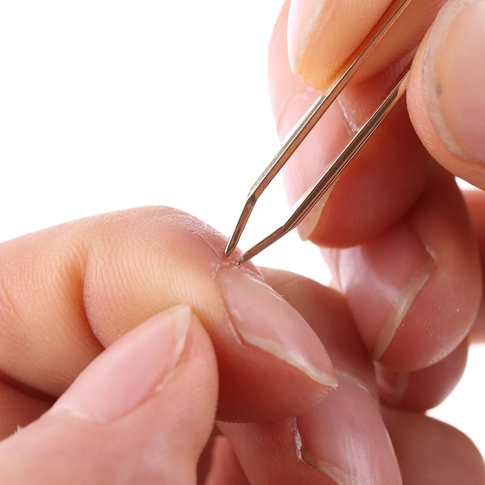 2 шт. пинцеты для бровей женские удаления волос из нержавеющей стали клипса