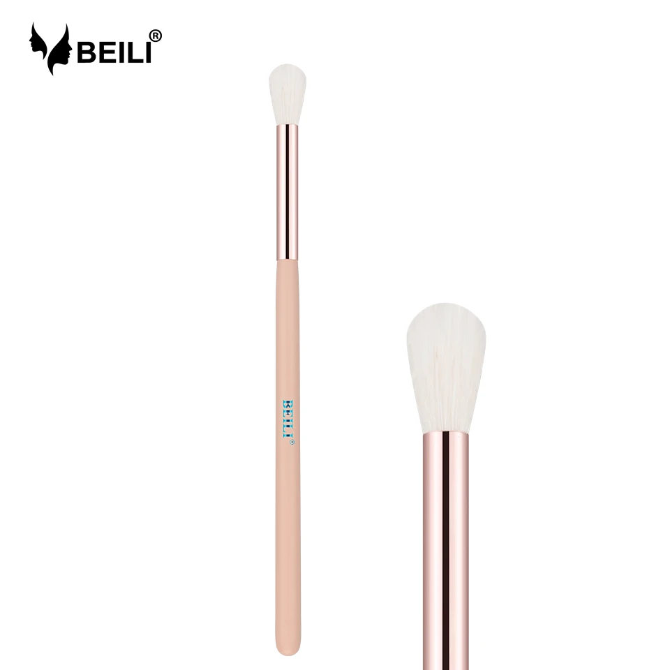 Pink228 BEILI розовый точный маленький консилер тени для глаз контур глаз складывающийся макияж кисти козьего волоса пони розовый золотой ободок черный основа - Handle Color: Pink228
