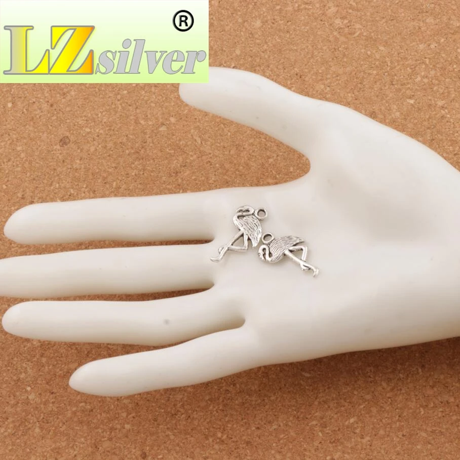 

Flamingo Crane Standing On One Leg Charm Beads 12x23.5mm 150pcs zinc alloy Pendants Jewelry DIY L186
