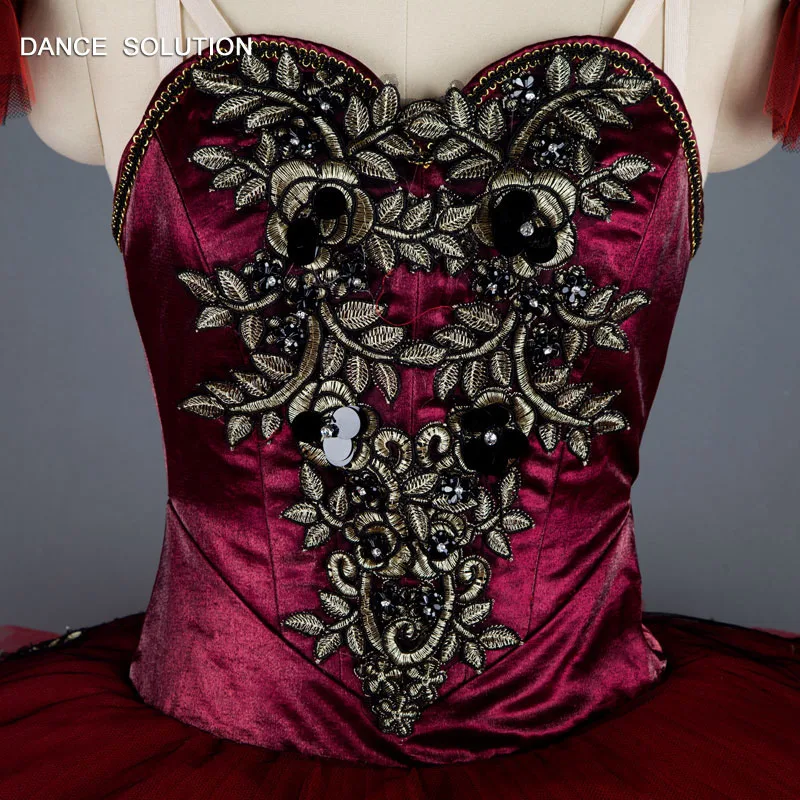 Высокое качество красное вино профессиональные балетные пачки для девочек с 10