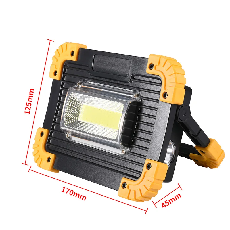 

GIJOE led portable light work light power bank usb rechargeable plastic case use 2*18650/3*AA battery waterproof power display