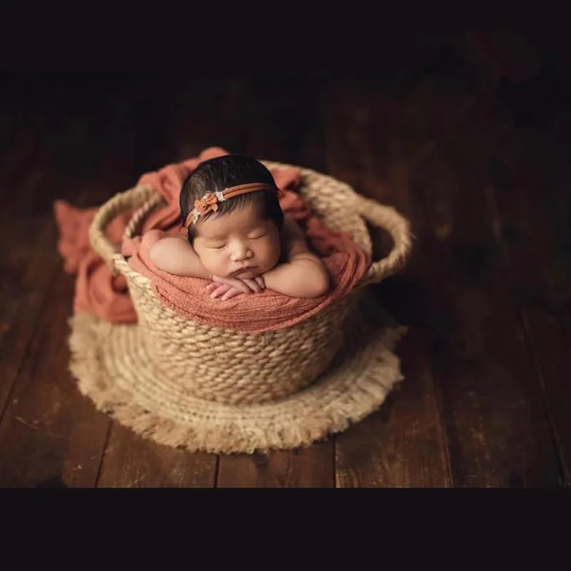 Новорожденный реквизит для фотосъемки ручная тканевая веревка прокладка