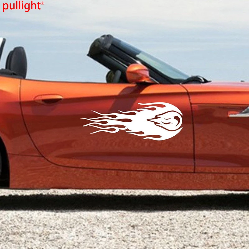1 пара автомобильных наклеек с огненным пламенем для гоночных дверей или