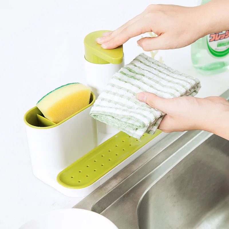 Fheal держатель для губок на кухню контейнер моющих средств раковина Self стекая шкаф