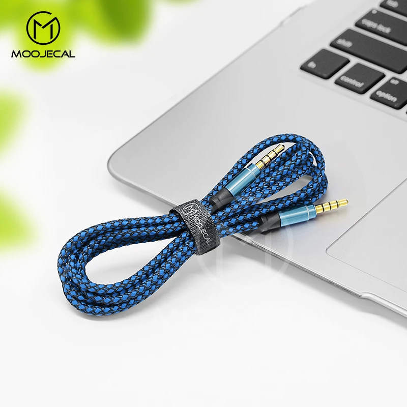 MOOJECAL 3 5 Jack аудио кабель мм папа тканевый Aux для iPhone автомобильные наушники Динамик