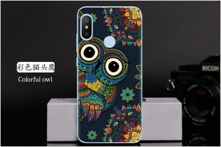 Xiaomi Mi A2 Lite чехол. Ультратонкий Мягкий силиконовый чехол из ТПУ с рисунком для Redmi 6