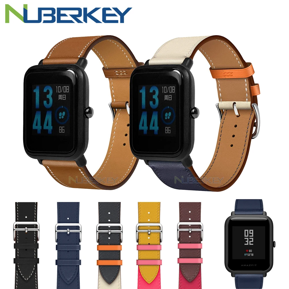 Ремешок для часов из натуральной кожи для Huami Amazfit bip youth Watch ремешок умные аксессуары для Xiaomi спортивные часы сменный ремешок