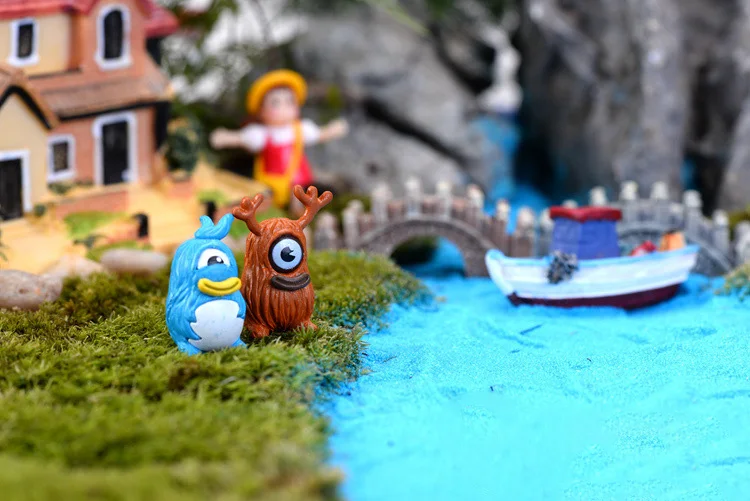 Дерево фигурка монстра декоративный волшебный сад мох орнамент миниатюрный