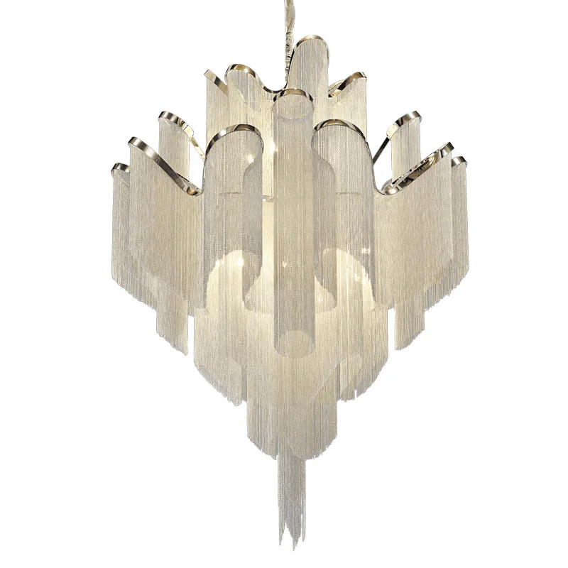 Пост-модерн гостиная освещение Вилла Дуплекс Здание лестничные люстры