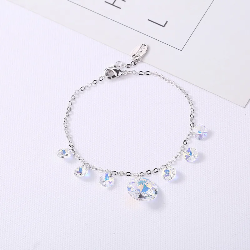 Женский классический браслет с кристаллами Swarovski Ms beti Круглый камнями rivoli лучший