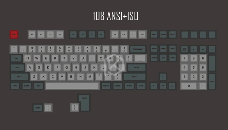 Dye Sub For 108 ISO Dsa dolch colorway dsa профиль краситель Sub Keycap набор PBT пластик для клавиатуры gh60 xd60 xd84 cospad tada68 rs96 zz96 87 104 660 - Цвет: Dye Sub For 108 ISO