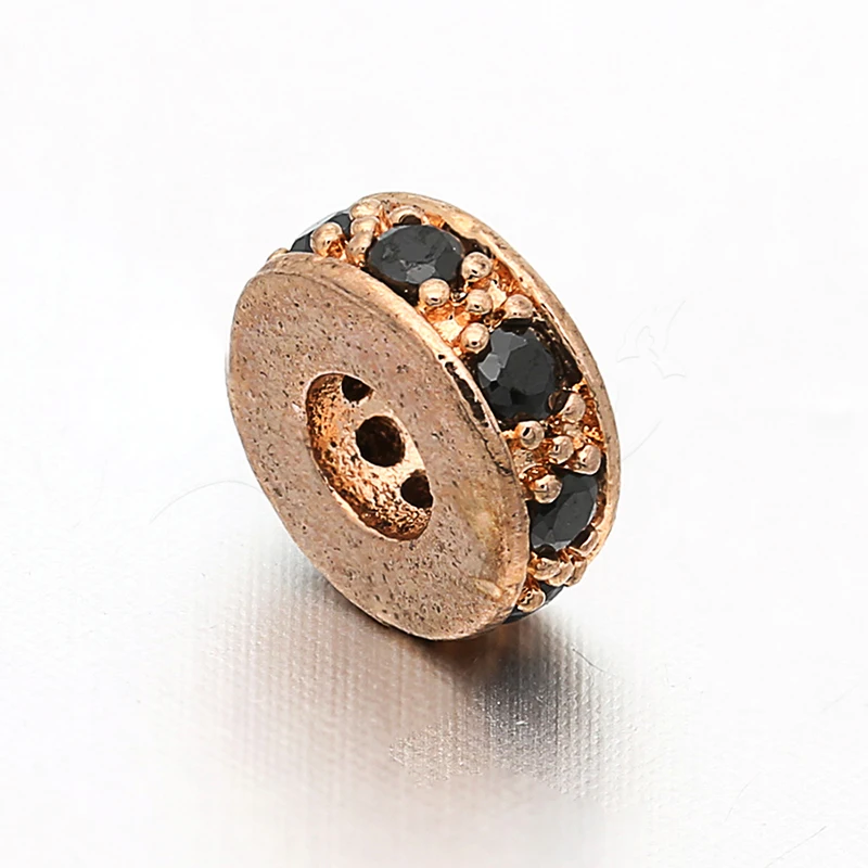 Бисер в форме большого отверстия медные микро-инкрустированные циркониевые