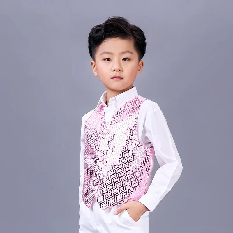 Детская блестящая Одежда для мальчиков костюм хора студентов и выступлений