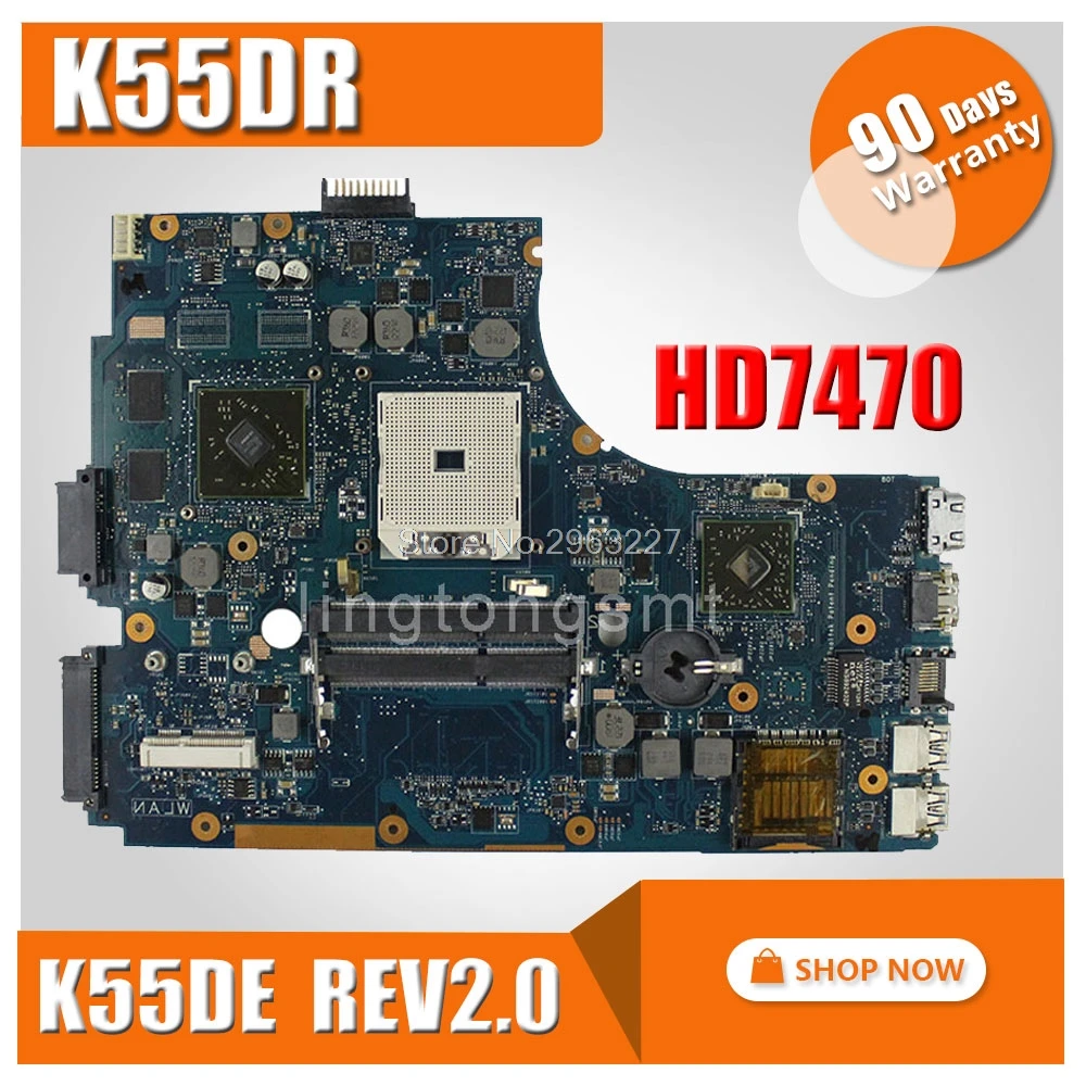 K55DR материнская плата Rev 2,0 HD 7470M 1GB A80M для ASUS A55DR K55DR K55D материнская плата для ноутбука K55DR материнская плата K55DR