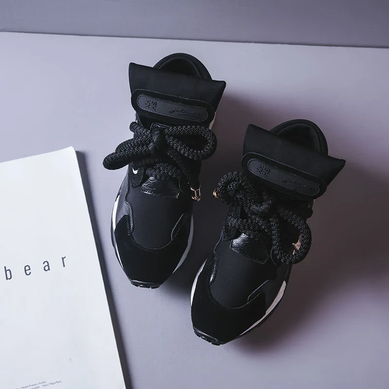 Женские кроссовки на платформе кожаные дизайнерские туфли лето и весну 2019 | Обувь