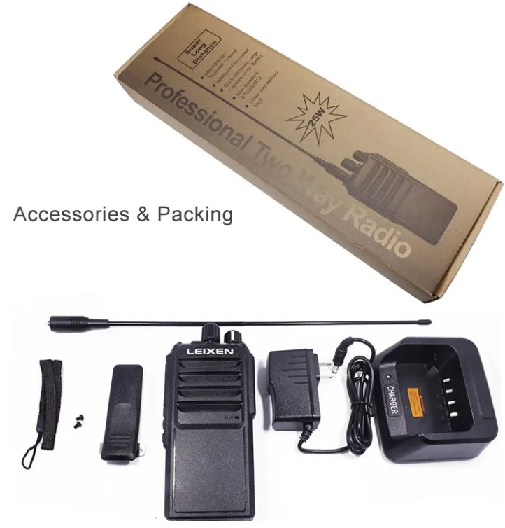 Long Range 25W High Power LEIXEN VV-25 WalkieTalkie 10-30km Two Way Radio Handheld Transceiver Ham Intercom