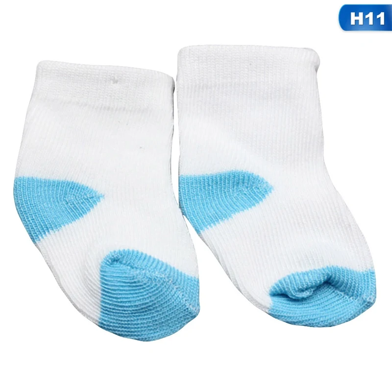 2 шт./пара кукольный носок подходит 18 дюймов Baby Doll одежду, аксессуары для куклы малышки; рождественские подарки - Цвет: 11