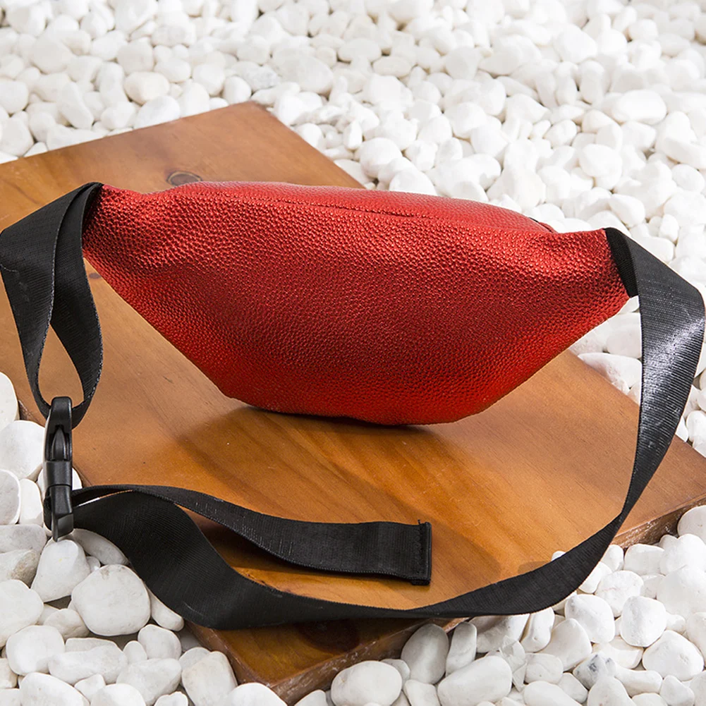 Laser Waist Packs Bags Women Pure Color Fanny Pack Female Belt Bag Black PVC Waist Packs Laser Chest Phone Pouch