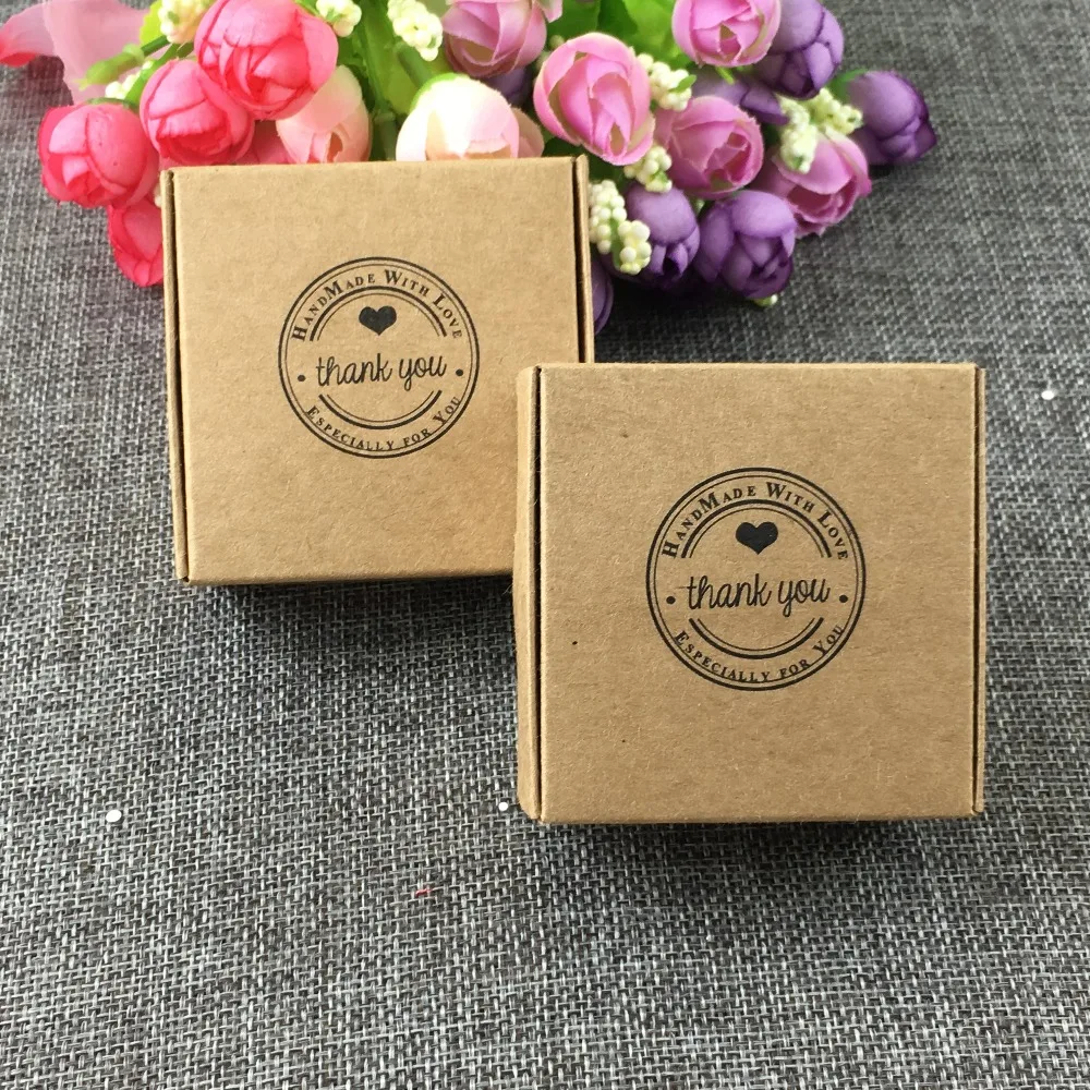 

50PCS Kraft Gift Boxes,Wedding Candy Box Paper Packaging Boxes "Thank you" Boxes/Gift Stroage boxesFor wedding/Jewelry/candy
