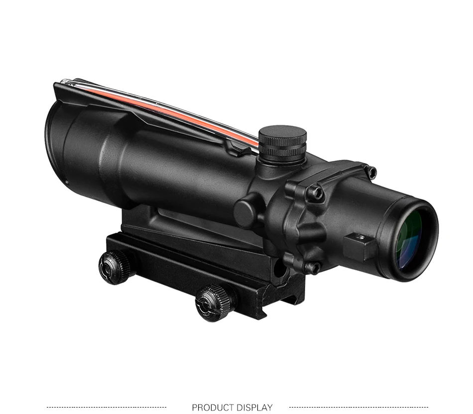 ACOG 5x35 двойной подсветкой шеврон Красный Зеленый Крест оптоволоконный прицел Охота прицел Сетка Тактический винтовка Оптический прицел