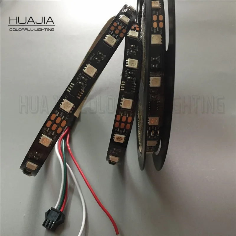 1 м WS2811 12В полоса 48leds/M белая и черная печатная плата Светодиодная 5050