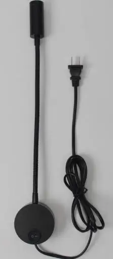 black EU plug 100 комплектов, минималистичный настенный светильник, современный светодиодный настенный светильник, скандинавский креативный прикроватный светильник, 1 Вт/3 Вт, настенные лампы с переключателем, вилка стандарта США/ЕС - Цвет абажура: black EU plug