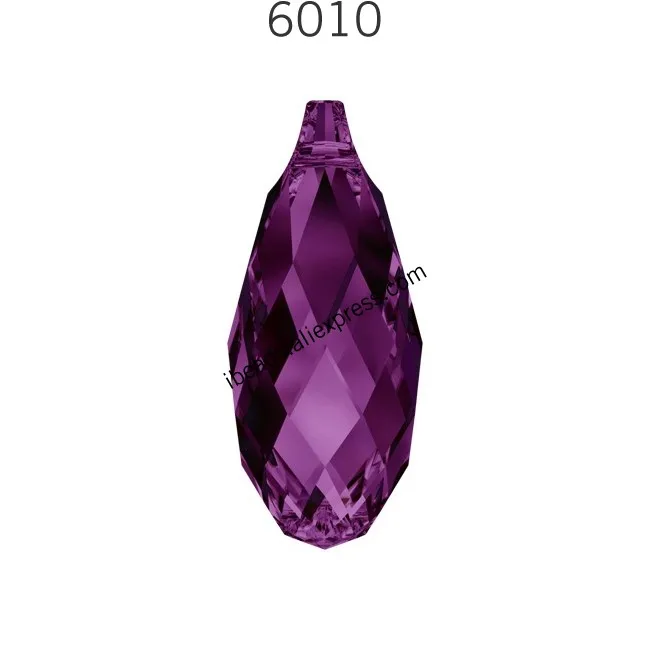 1 шт.) Кристалл от Swarovski 6010 Briolette кулон сделано в Австрия Свободные Стразы для изготовления ювелирных изделий своими руками - Цвет: Amethyst 204