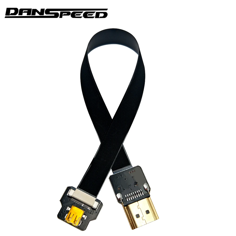 Danspeed 20 см для мужчин и женщин M/F FPV HDMI Тип в V1.4 микро плоский кабель аэрофотосъемки