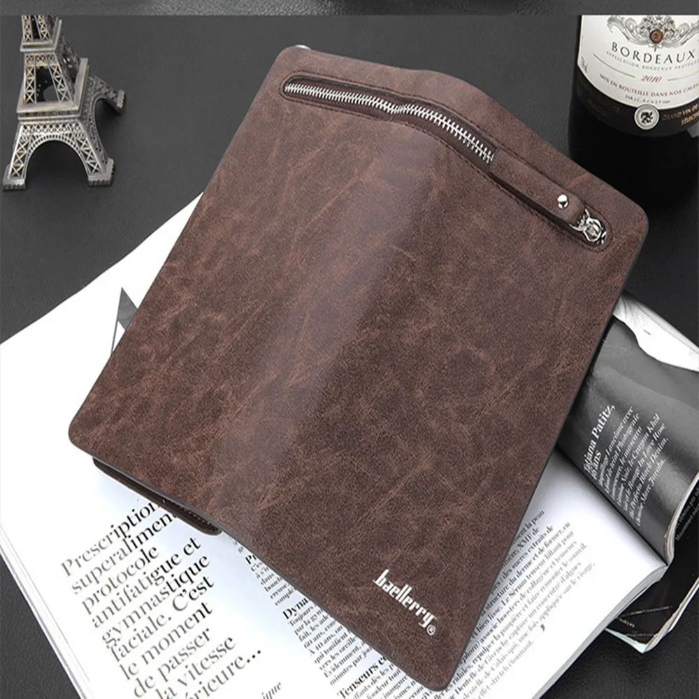 Роскошный большой длинный кожаный кошелек на молнии мужские кошельки Walet Portomonee