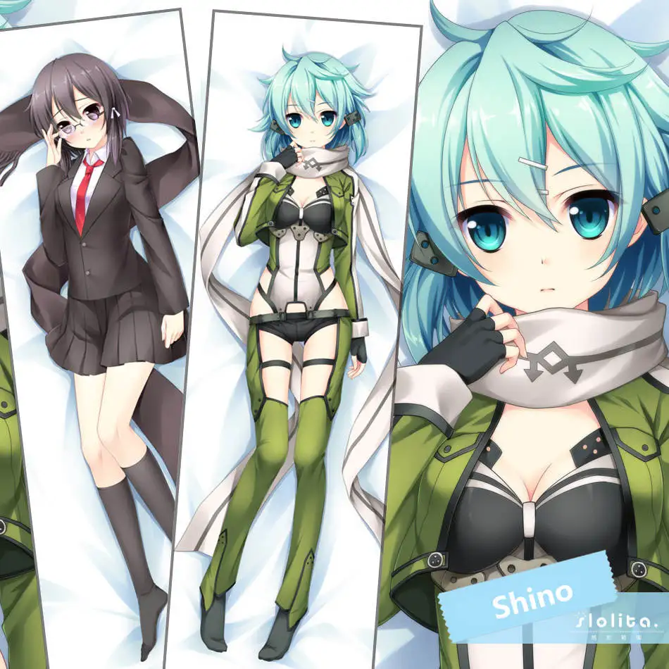 Японское аниме меч искусство онлайн Сан шино Сексуальная обнимающая подушка для