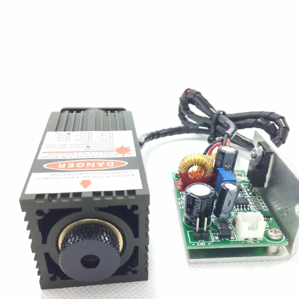 Free Shipping 450nm 5500mW 12V High Power TTL Adjustable Focus Blue Laser Module DIY Laser engraver accessories 5.5W laser head