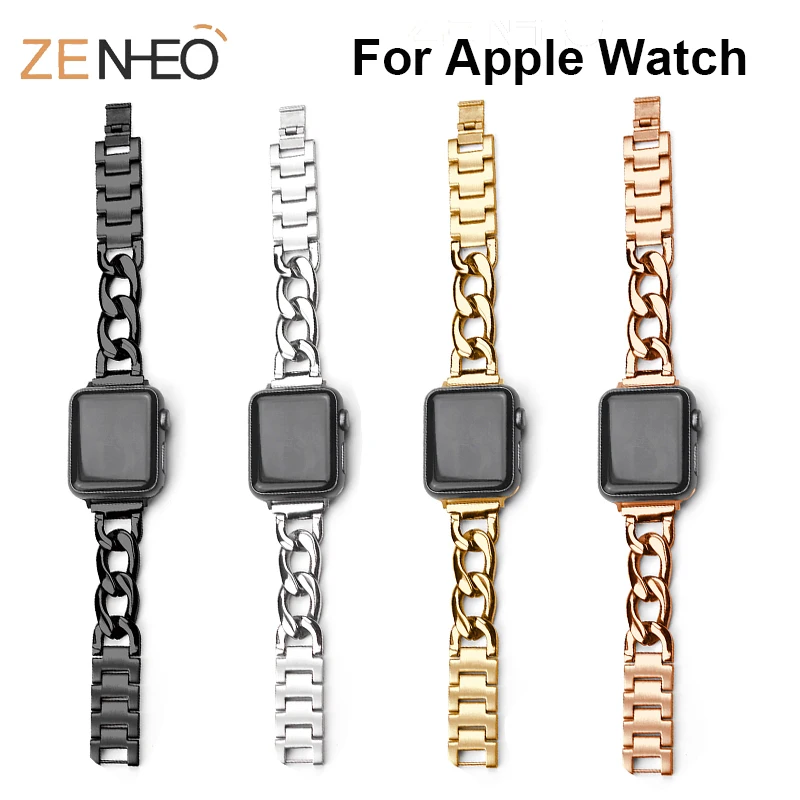 Кристалл Нержавеющая сталь ремешок для iwatch серии 4 3 2 1 ремешок полосы для apple watch 40 мм 44 мм 42 мм 38 мм ссылка браслет часы полосы
