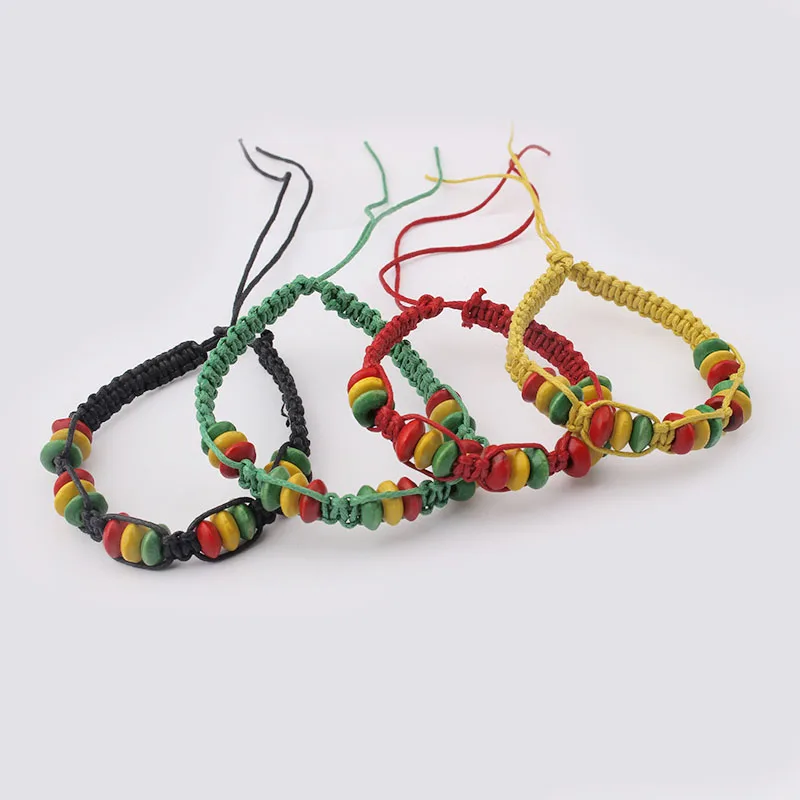 12 шт./лот смешанные регги деревянные бусины Jamaica Rasta Surfer Boho дружеские