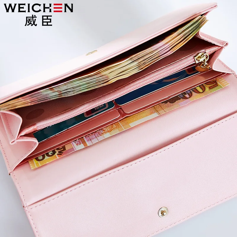 Weichen искусственная кожа Длинный кошелек клатч долго HASP Для женщин бумажника
