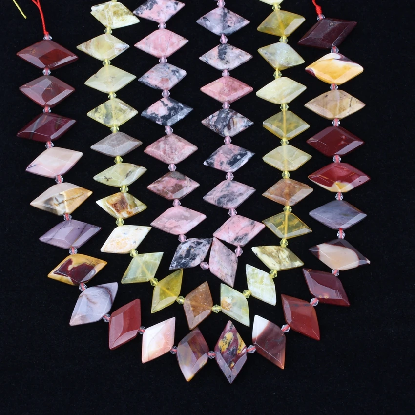 6 натуральных камней на выбор двухсторонняя ромбовидная плита из драгоценных