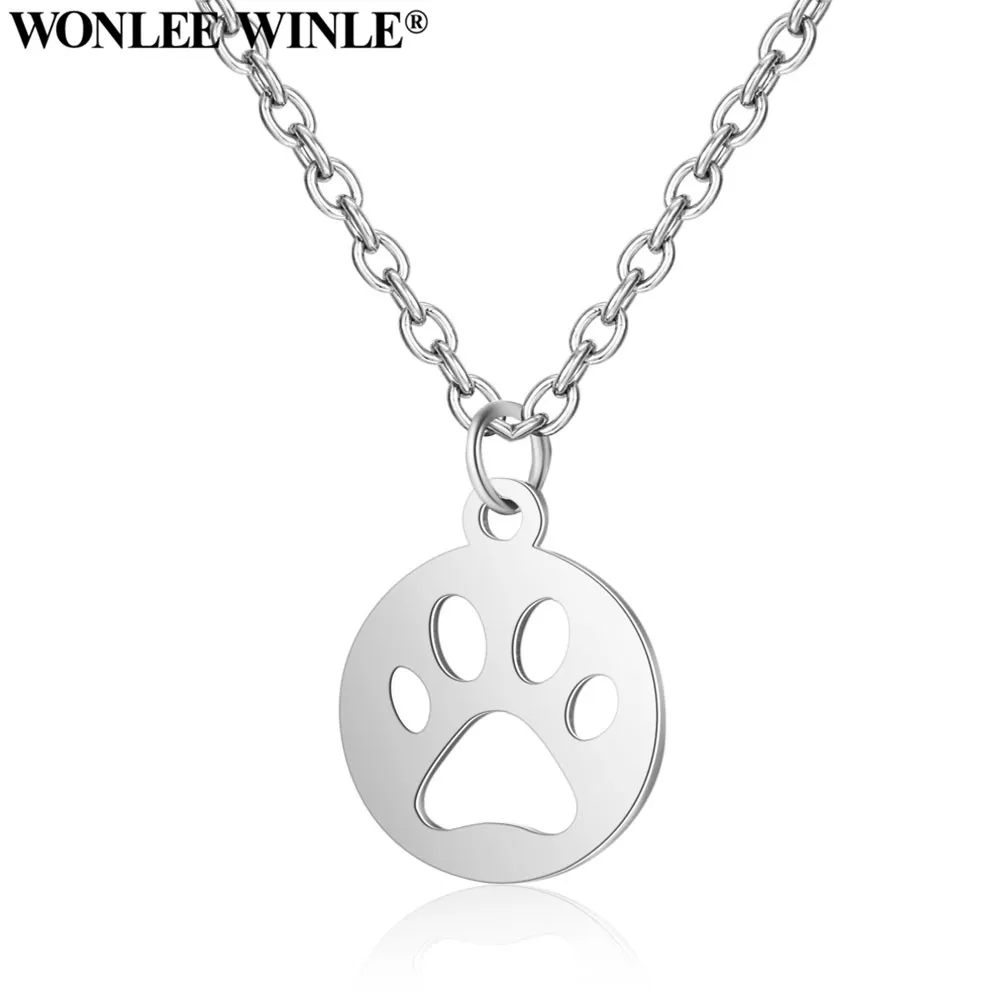 Wonlee Winle Золото Серебро Круглый кошки собаки в форме лап животных Прелести