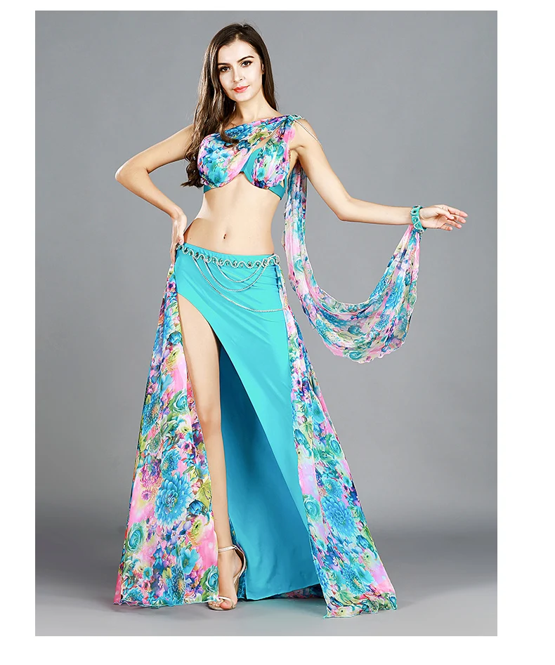 Профессиональный Bellydance одежда 3 цвета одежда в индийском стиле женские живота Танцевальный костюм 883401