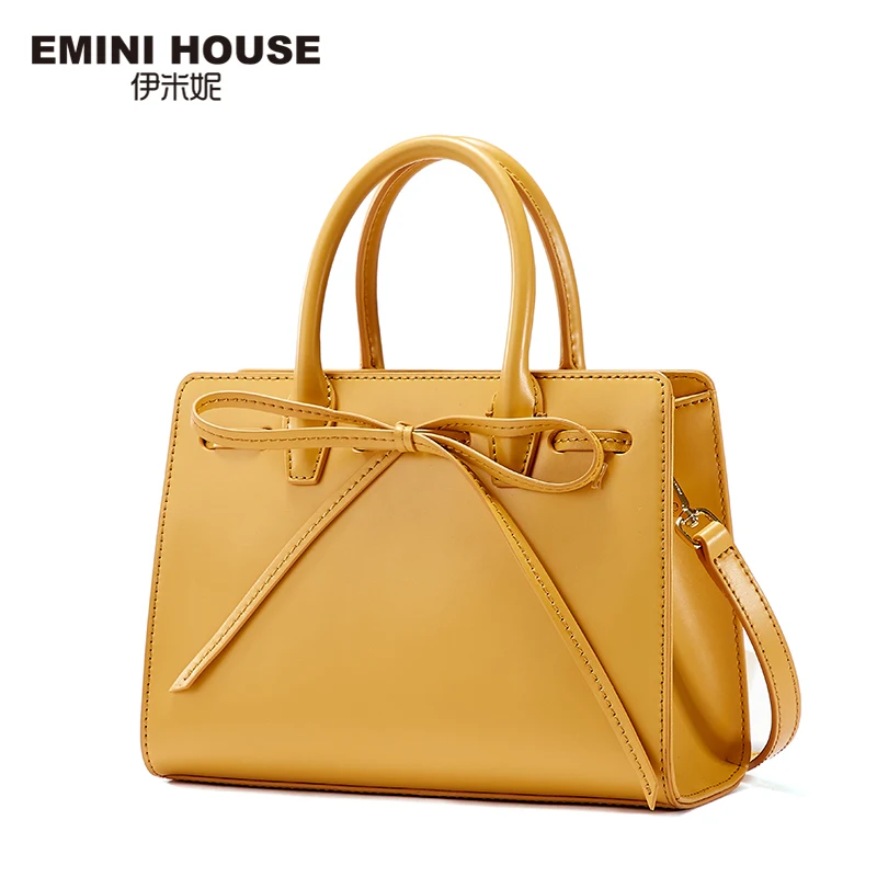 EMINI HOUSE сумка с бантом роскошные сумки женские сумки дизайнерские сумки через плечо из спилка для женщин сумка-мессенджер