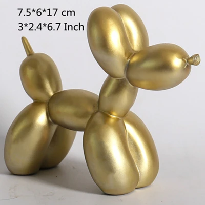 Gold Dog VILEAD 17 см Смола скандинавские воздушные шары собака креативные домашние мягкие украшения настольные гостиная Торт Хлебобулочные магазин ремесла новогодний декор - Цвет: Gold Dog