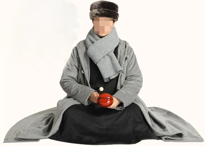 Зимний теплый шерстяной халат шаолин кунг фу в стиле унисекс 5 цветов буддийский